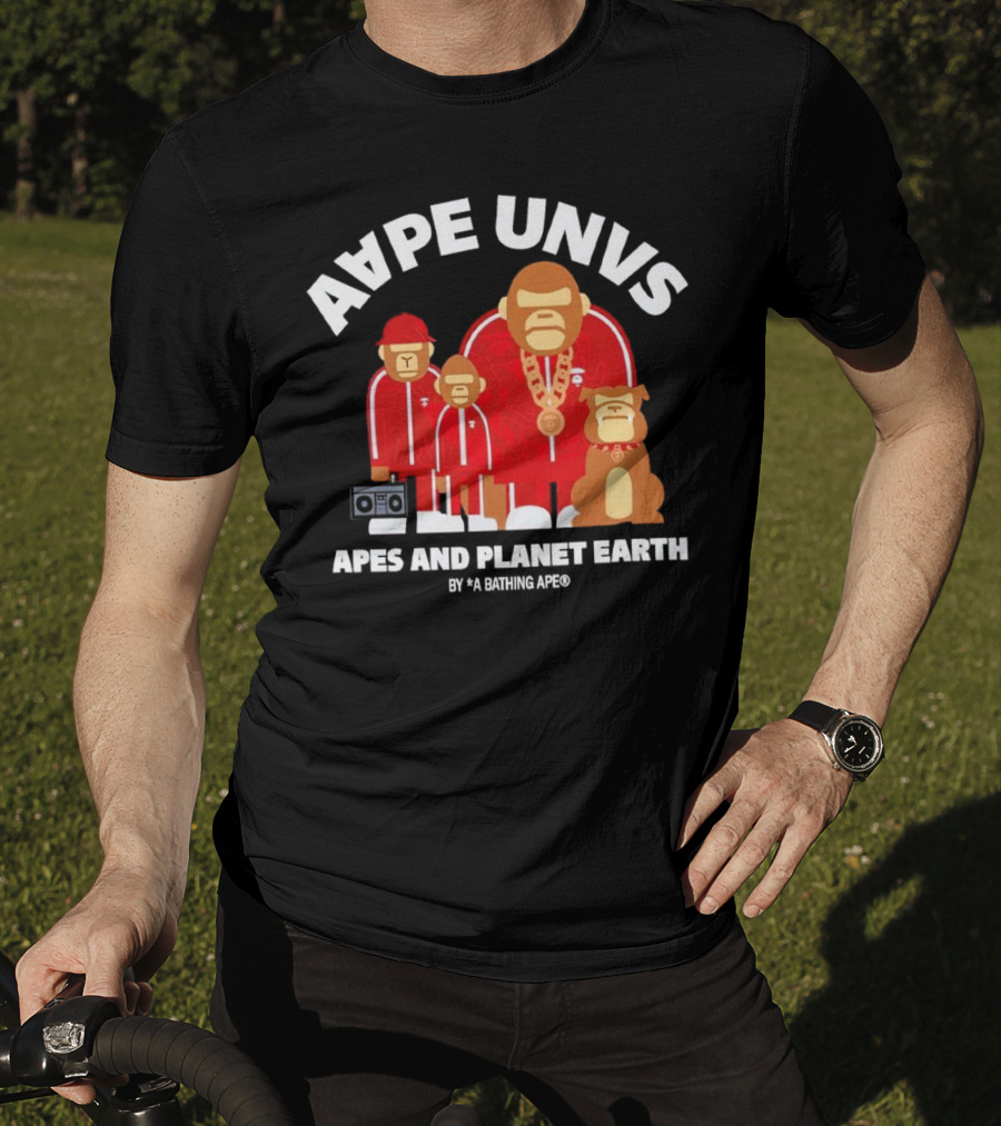 AAPE UNVS Apes And Planet Earth By A Bathing Ape T-Shirt