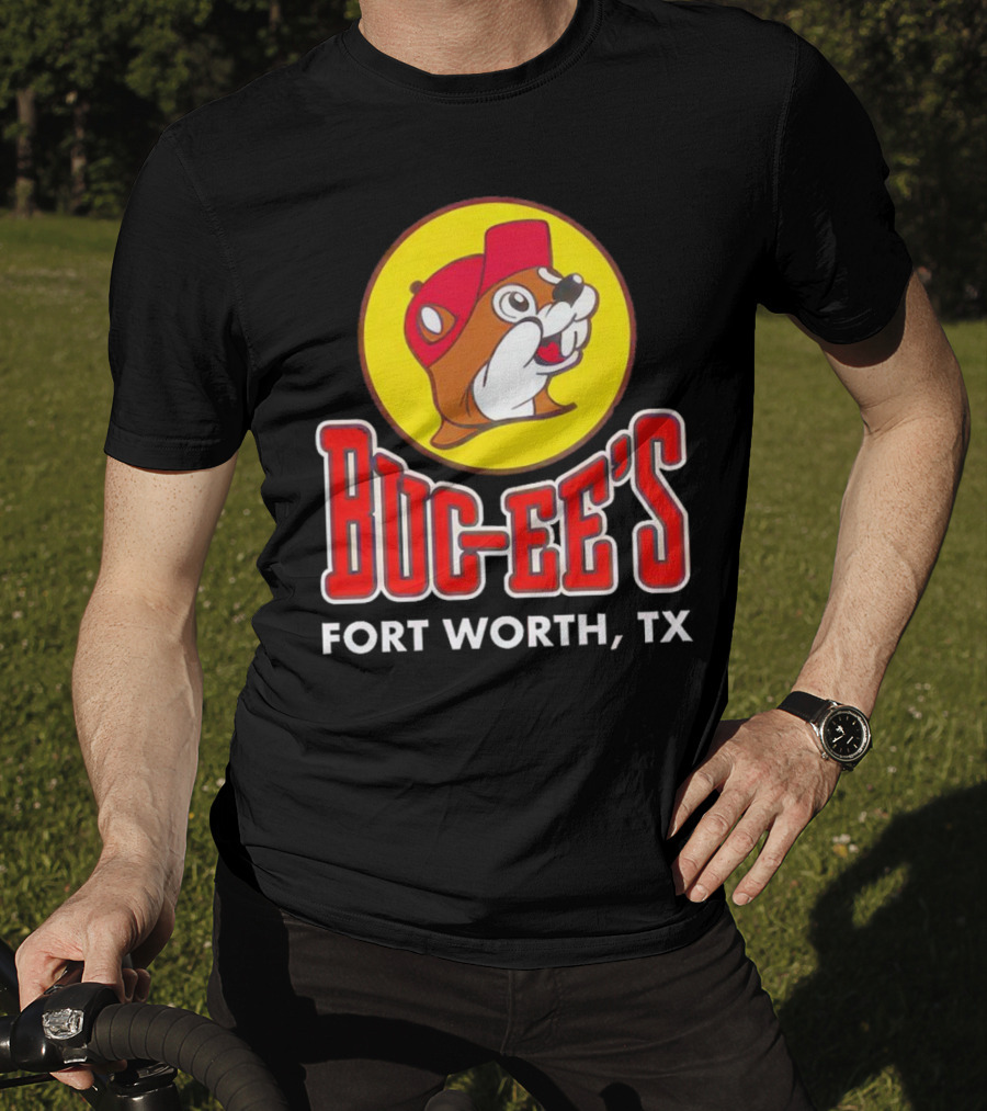 Buc-Ee's Fort Worth TX Logo With Beaming Beaver T-Shirt