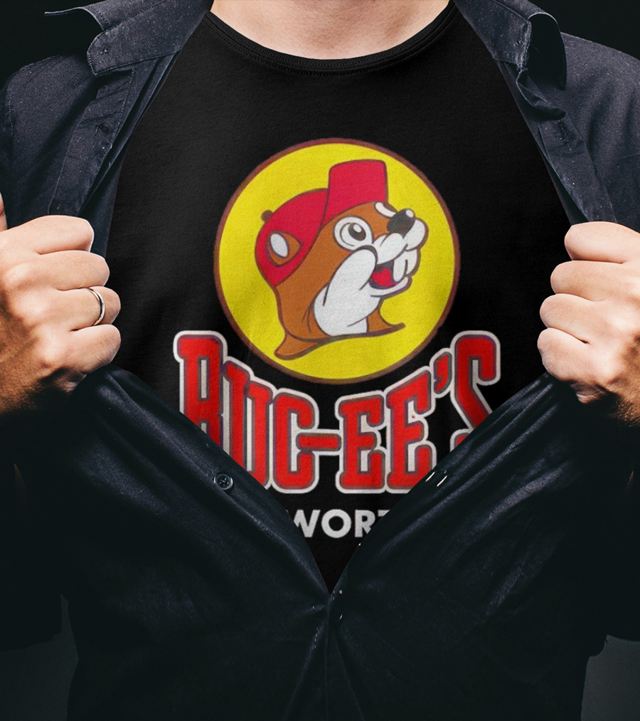 Buc-Ee's Fort Worth TX Logo With Beaming Beaver T-Shirt