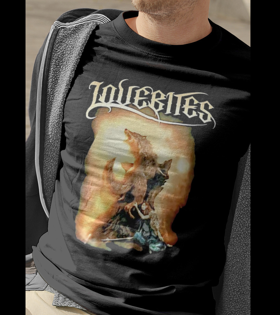 LOVEBITES Wolf Warrior Art With Knight And Sword T-Shirt