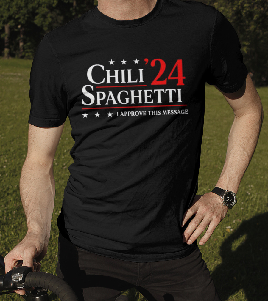 Chili Spaghetti ’24 I Approve This Message Stars Red White T-Shirt