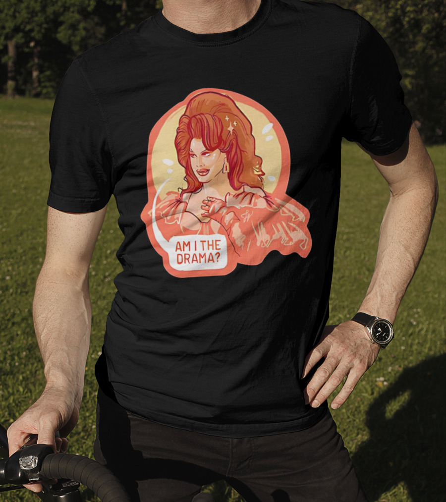 Am I The Drama? Bold Diva With Glamorous Hair And Earrings T-Shirt