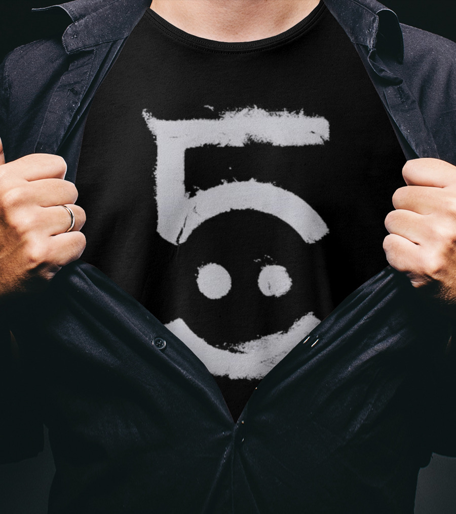 Awolnation Five Smiley Face Brushstroke T-Shirt