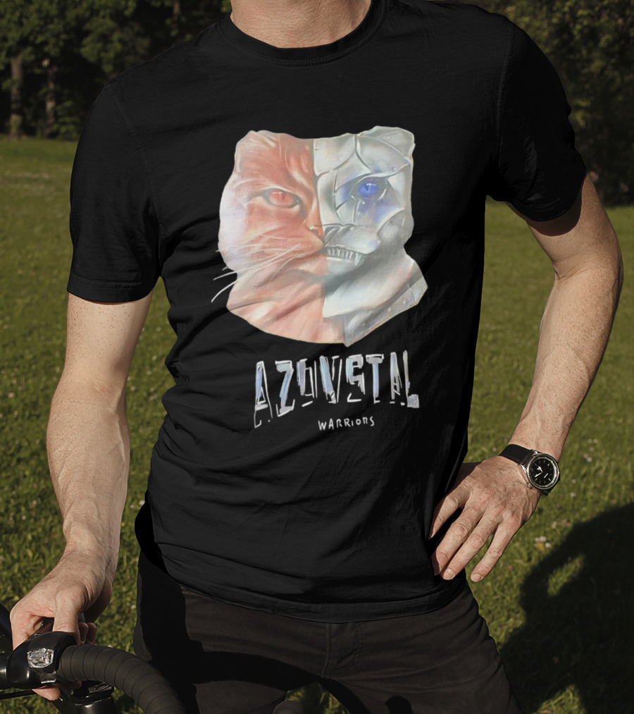 Azovstal Warriors Cat Dual Face Fusion T-Shirt