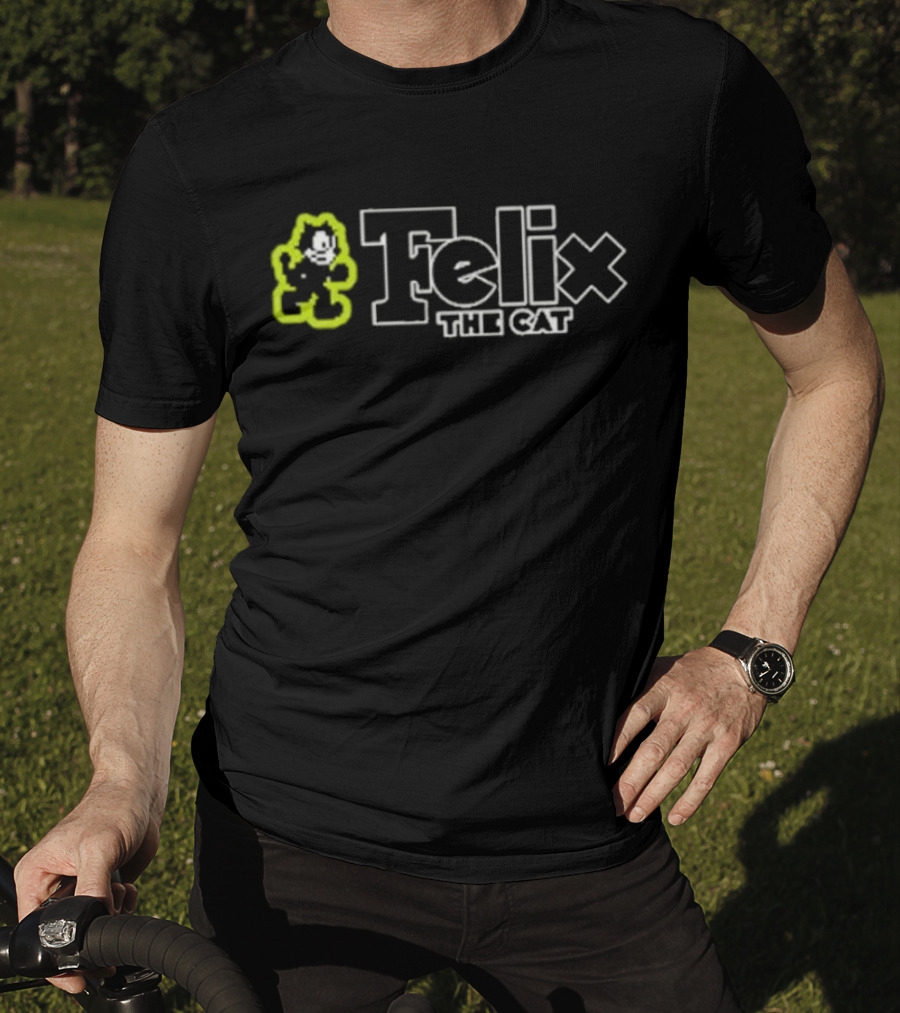 Felix The Cat Neon Outline T-Shirt