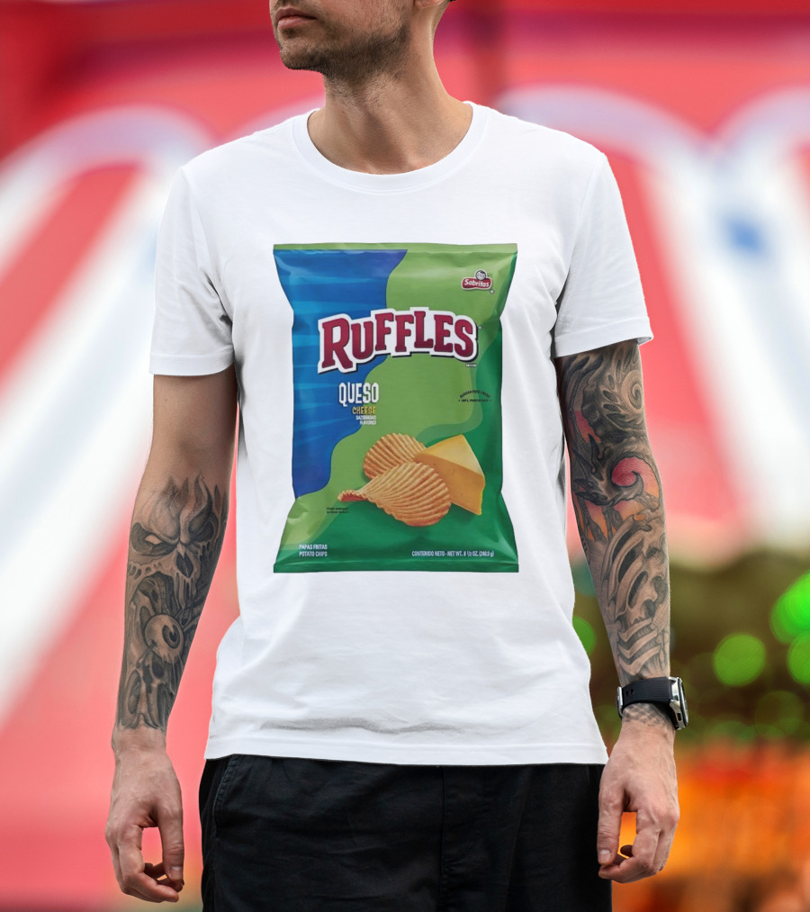 Ruffles Queso Cheese Flavored Potato Chips Sabritas Papas Fritas Snack T-Shirt