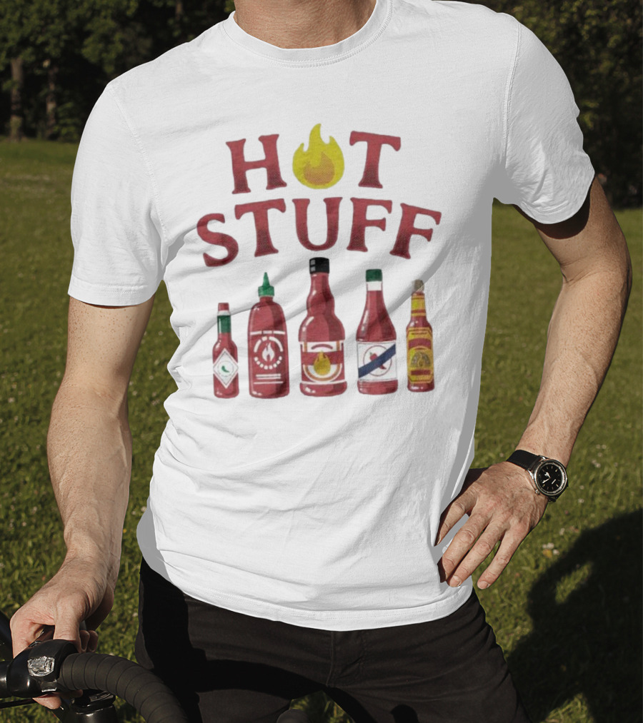 HOT STUFF Hot Sauce Bottles Collection Hottah The Bettah T-Shirt