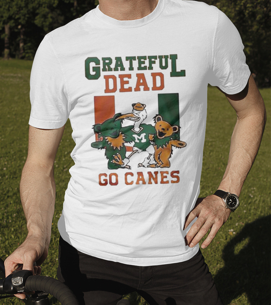 Grateful Dead Miami Hurricanes Go Canes Bears T-Shirt