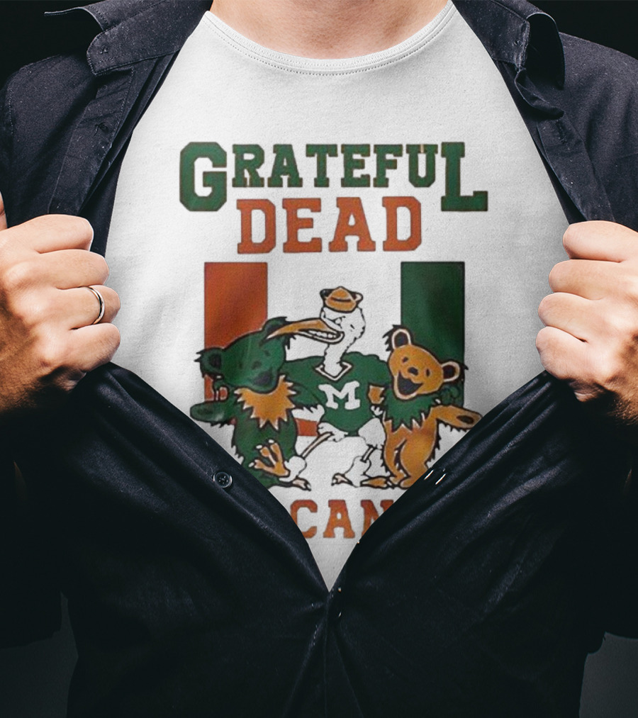 Grateful Dead Miami Hurricanes Go Canes Bears T-Shirt