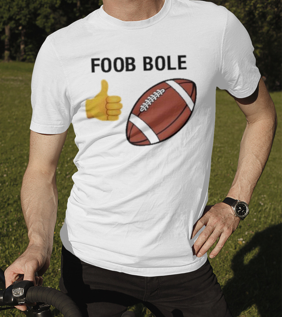 Foob Bole Football Thumb Up Emoji Brown Ball T-Shirt