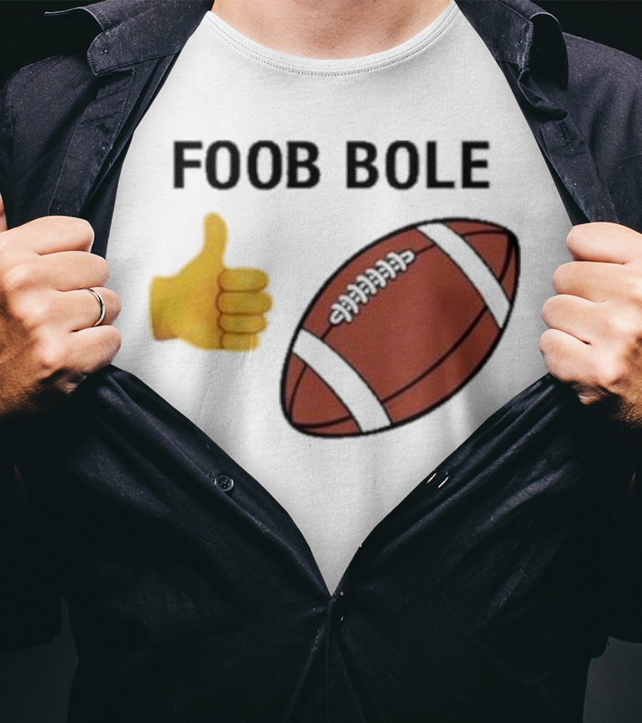 Foob Bole Football Thumb Up Emoji Brown Ball T-Shirt