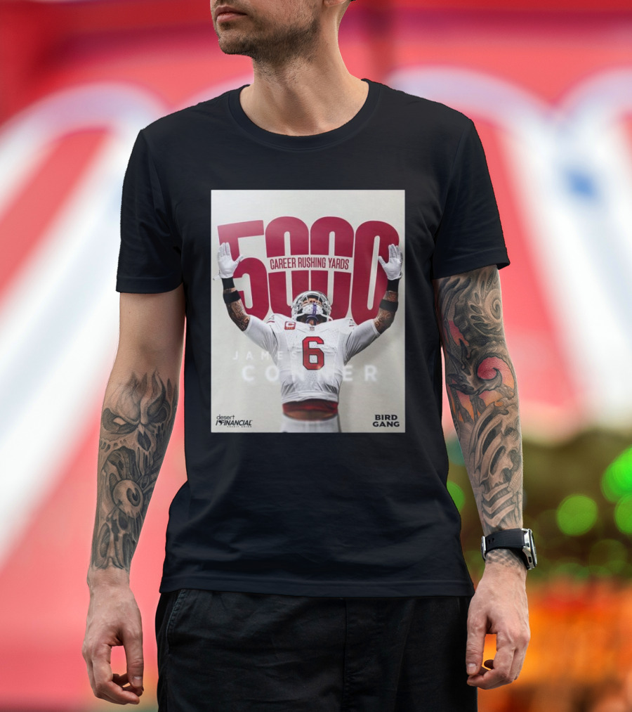 James Conner 5000 Career Rushing Yards Bird Gang Desert Financial T-Shirt