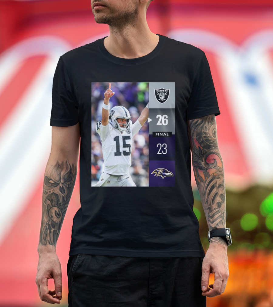 Las Vegas Raiders 26-23 Baltimore Ravens NFL Week 2 Victory T-Shirt