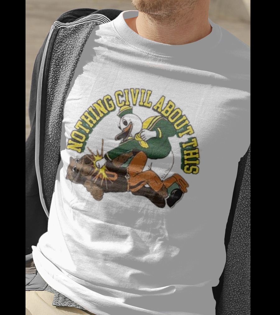 Nothing Civil About This Oregon Duck Knocks Out Oregon State Beavers T-Shirt