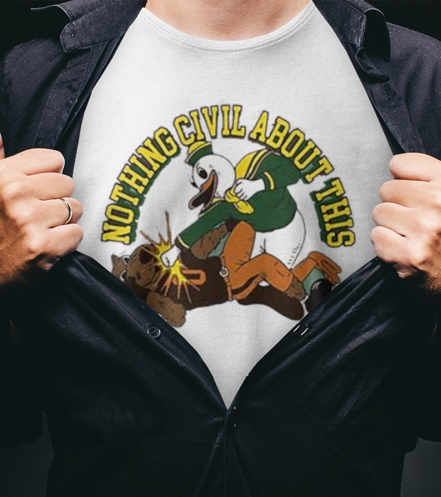 Nothing Civil About This Oregon Duck Knocks Out Oregon State Beavers T-Shirt