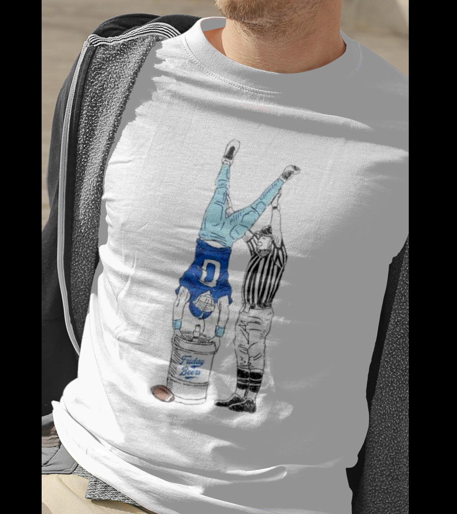 Football Keg Stand Touchdown Fridays Beers T-Shirt