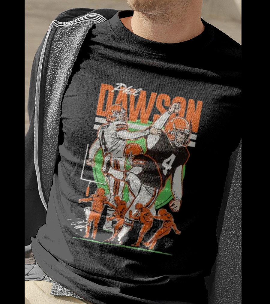 Phil Dawson Cleveland Browns Vintage Signature Football T-Shirt