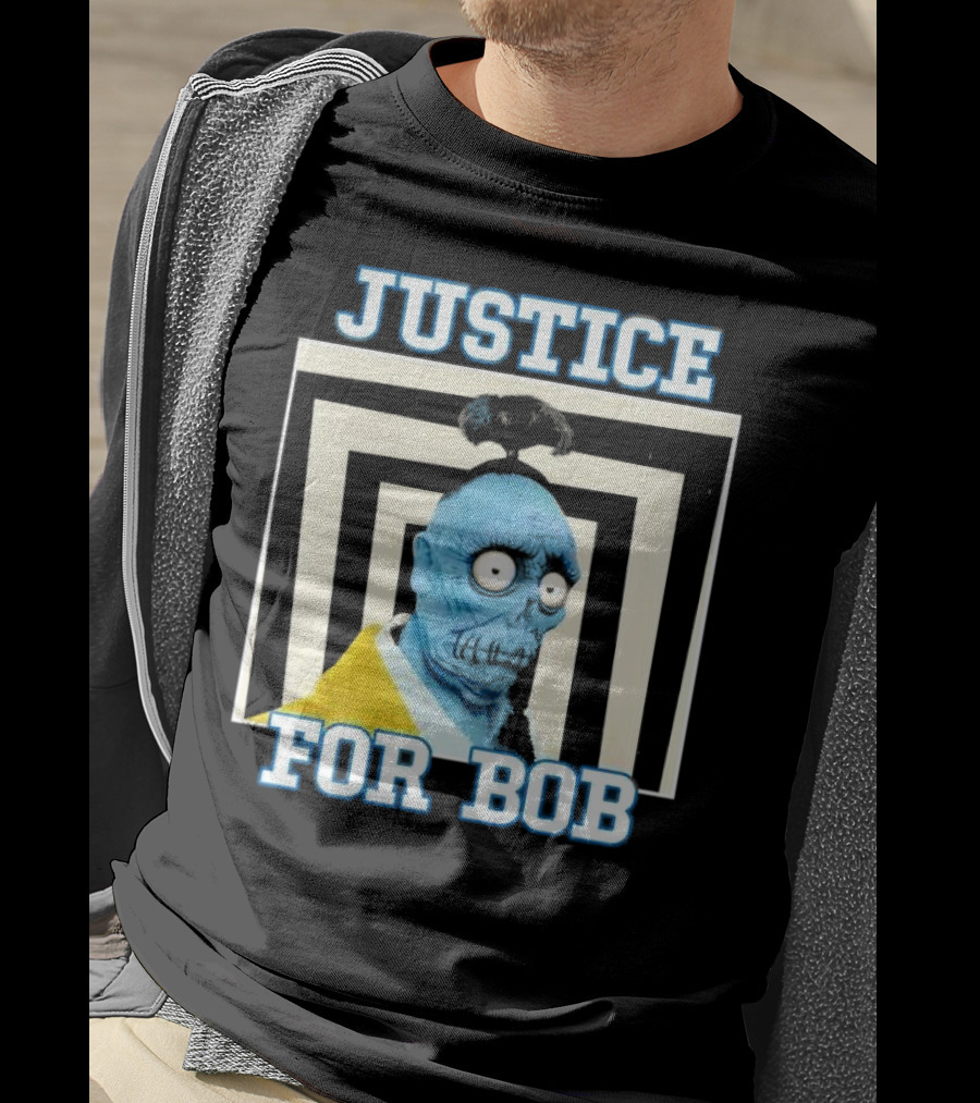 Justice For Bob Beetlejuice Movie Parody Blue Zombie Character T-Shirt