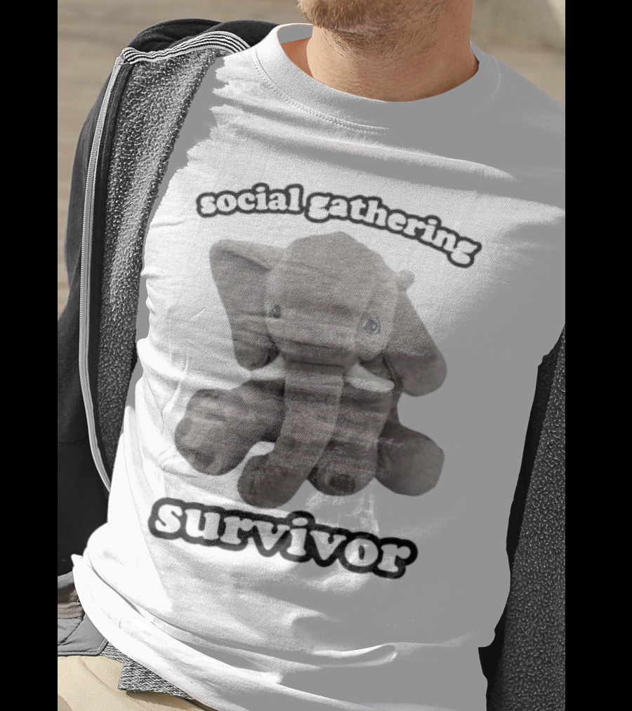 Social Gathering Survivor Elephant Plush T-Shirt