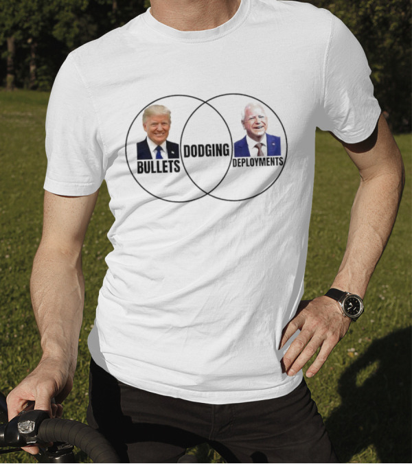 Bullets Dodging Deployments Trump Tim Walz T-Shirt