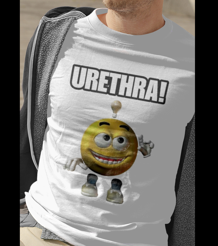 Urethra Eureka Smiling Emoji With Lightbulb Moment T-Shirt
