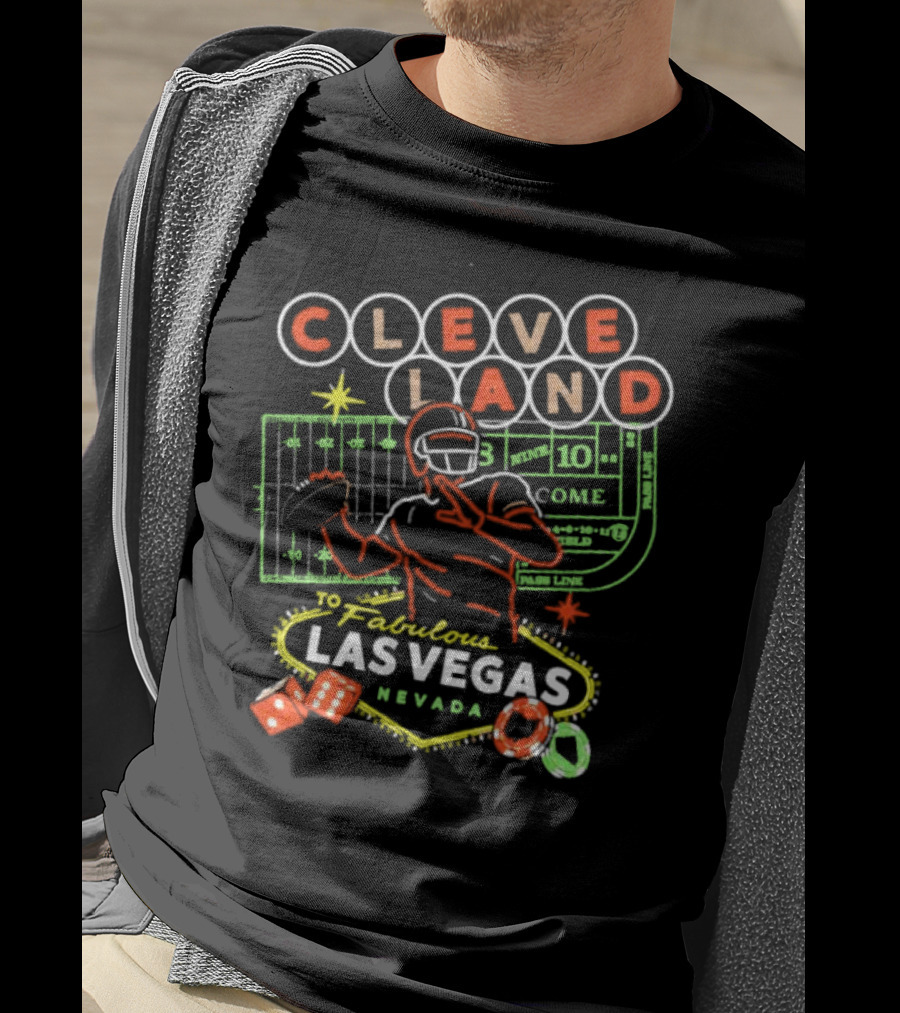 Cleveland Football Journey To Fabulous Las Vegas Nevada Takeover T-Shirt