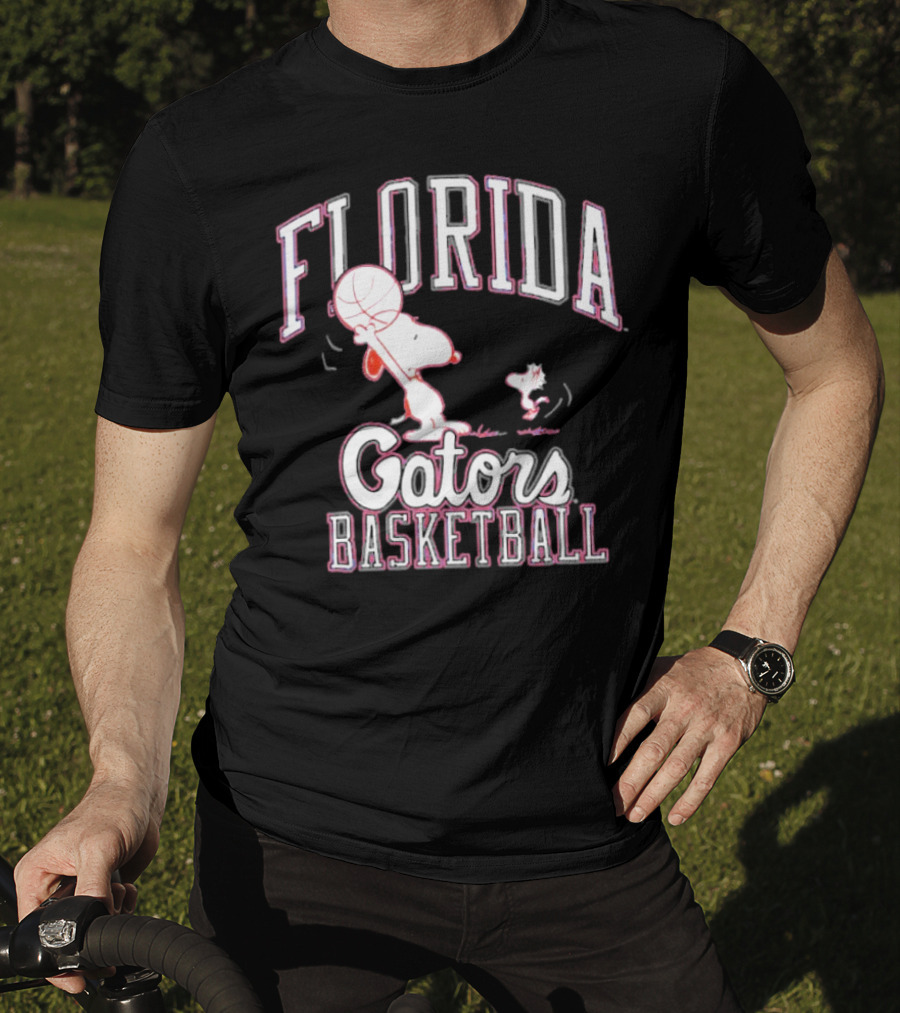 Florida Gators Basketball Snoopy And Woodstock Playing Basketball T-Shirt