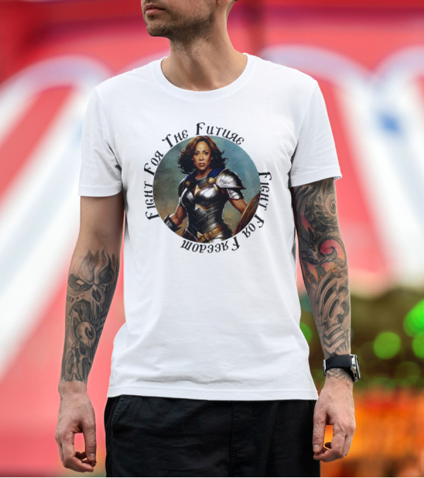 Premium T-Shirt: Gladiator Kamala Harris Fight for the Future Fight for Freedom T-Shirt Gladiator Kamala Harris Fight for the Future Fight for Freedom T-Shirt