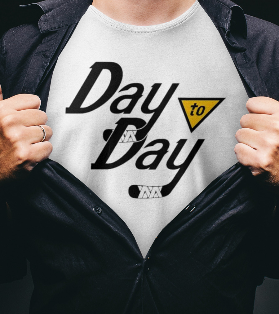 Day To Day Pittsburgh Penguins Hockey Stick Triangle T-Shirt