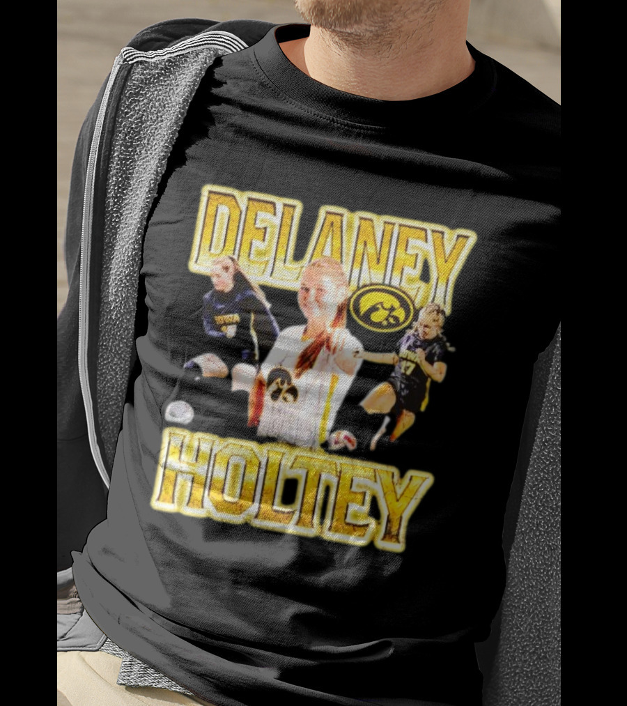 Delaney Holtey Iowa Hawkeyes Soccer Retro Styling T-Shirt