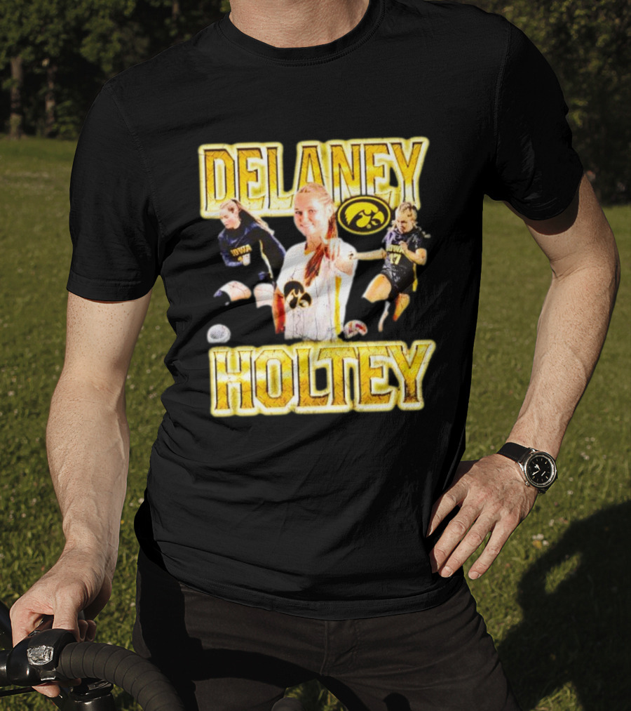 Delaney Holtey Iowa Hawkeyes Soccer Retro Styling T-Shirt