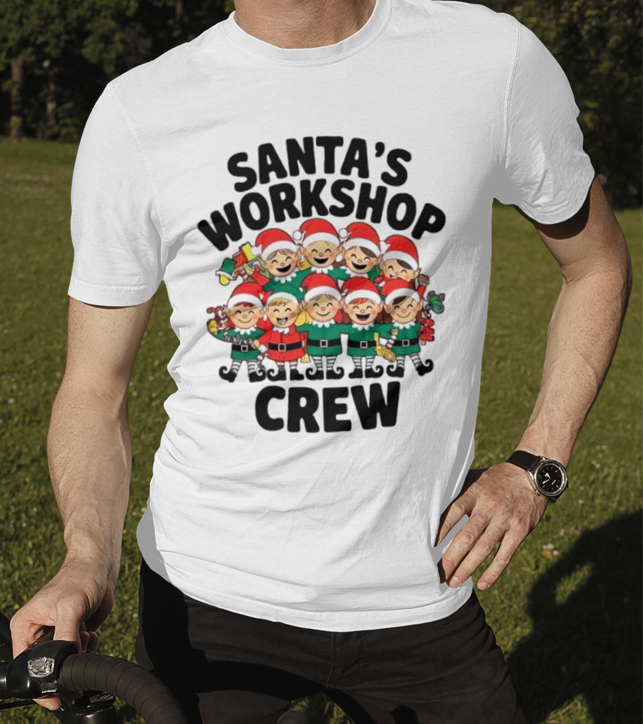 Santa’s Workshop Crew Christmas Elves T-Shirt