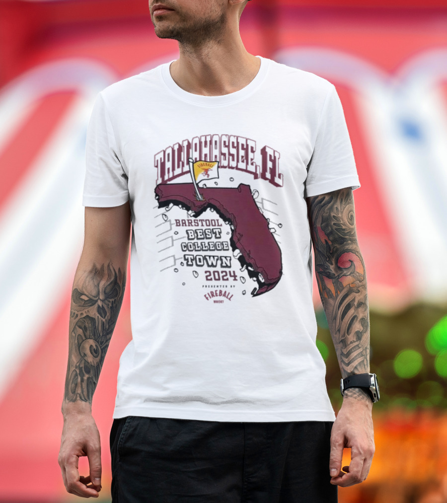 Tallahassee FL Barstool Best College Town 2024 Presented by Fireball Whiskey T-Shirt