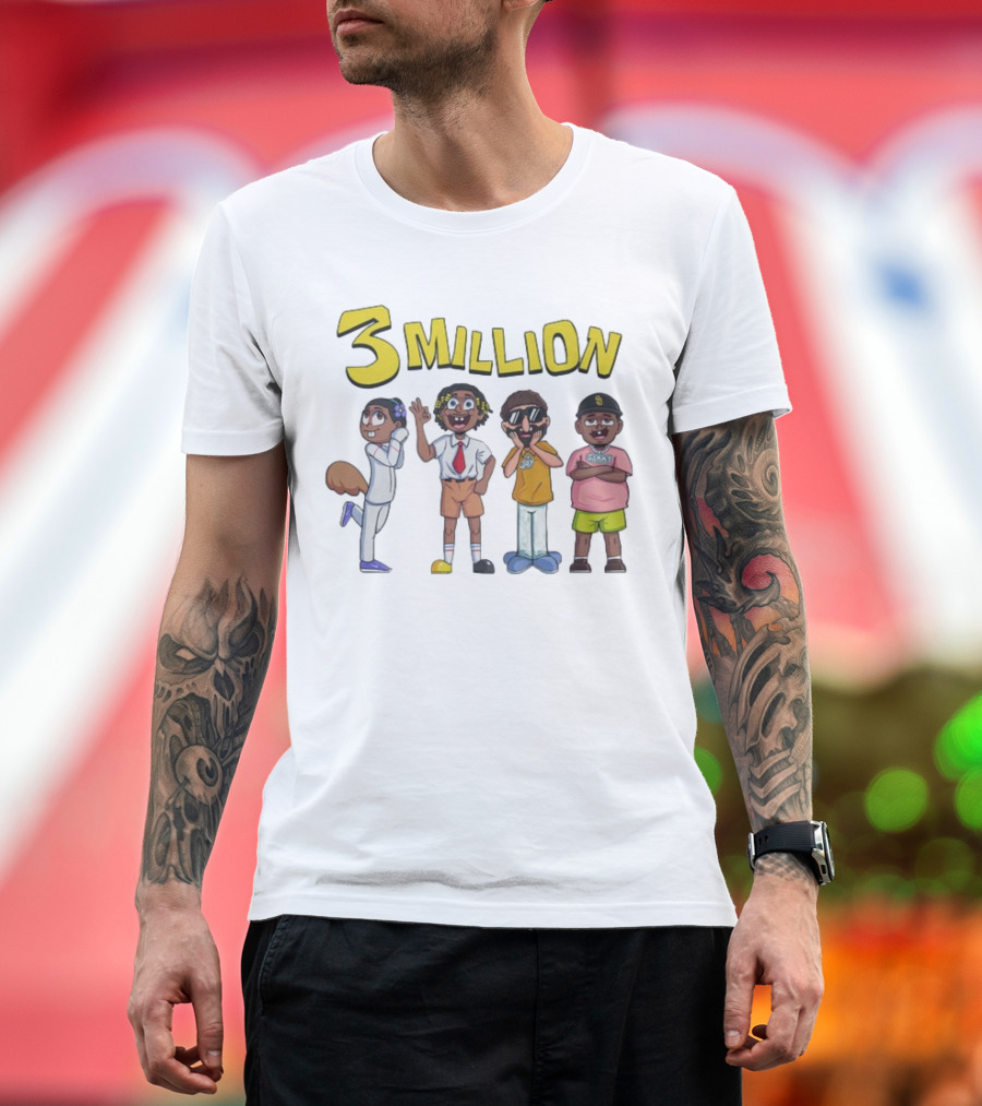 3 Million Subscribers D'Aydrian Harding Celebration Characters T-Shirt