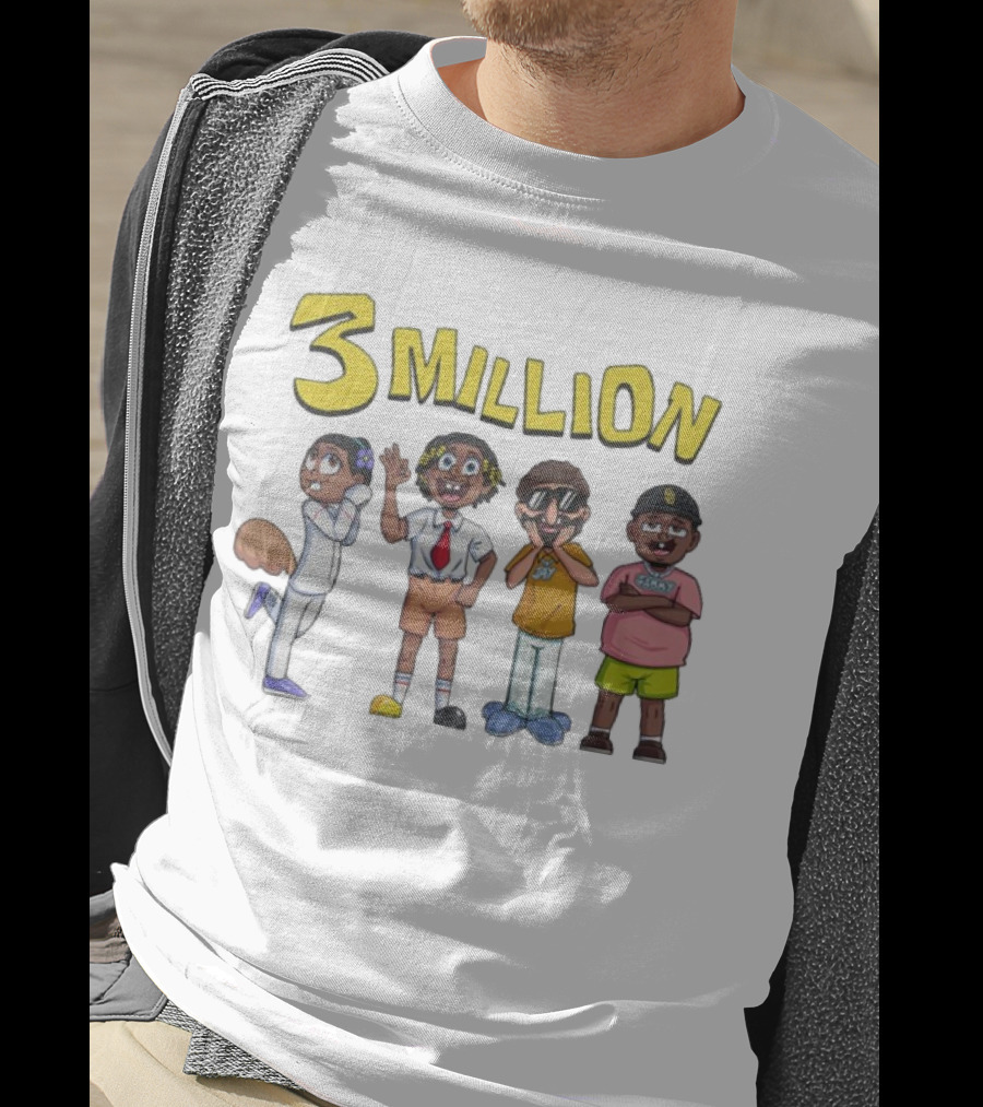 3 Million Subscribers D'Aydrian Harding Celebration Characters T-Shirt