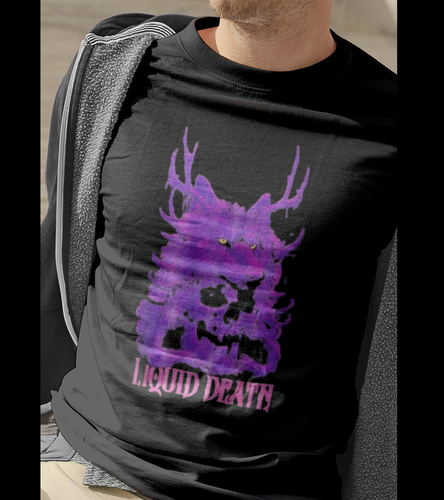 Liquid Death Purple Deathwolf Skull T-Shirt