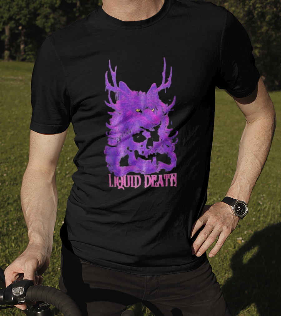 Liquid Death Purple Deathwolf Skull T-Shirt