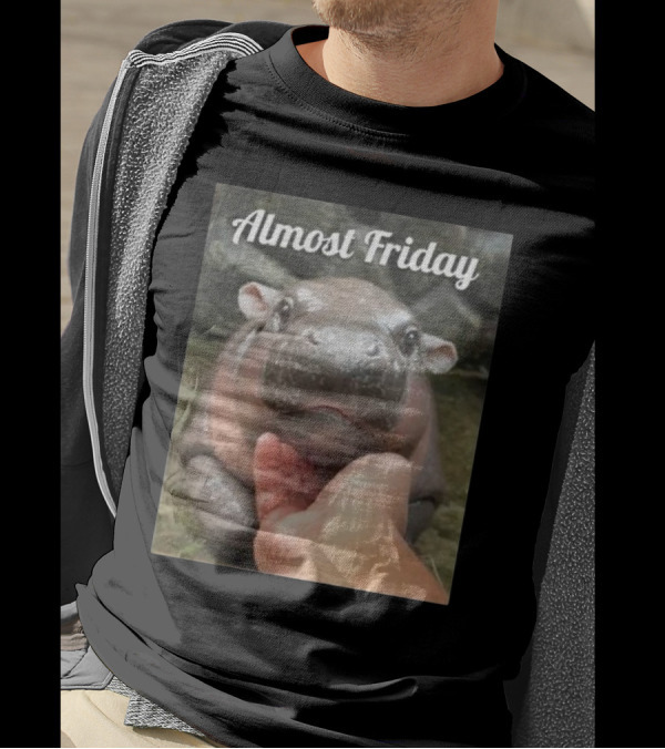 Almost Friday Cute Baby Hippo T-Shirt