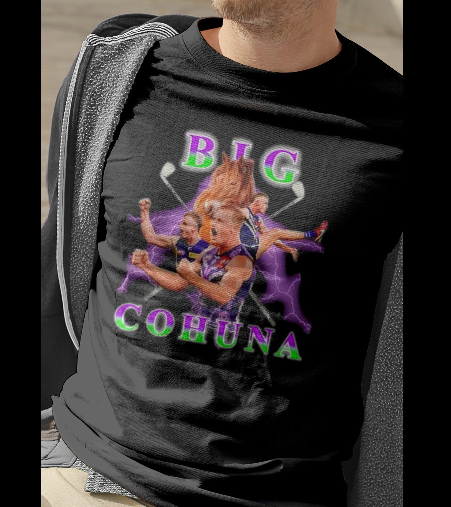 BIG COHUNA Horse Lightning Football T-Shirt