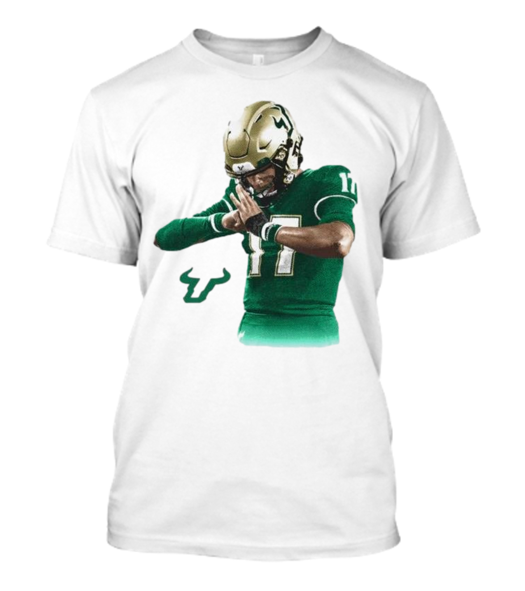 Byrum Brown South Florida Bulls Football 17 Green Jersey T-Shirt