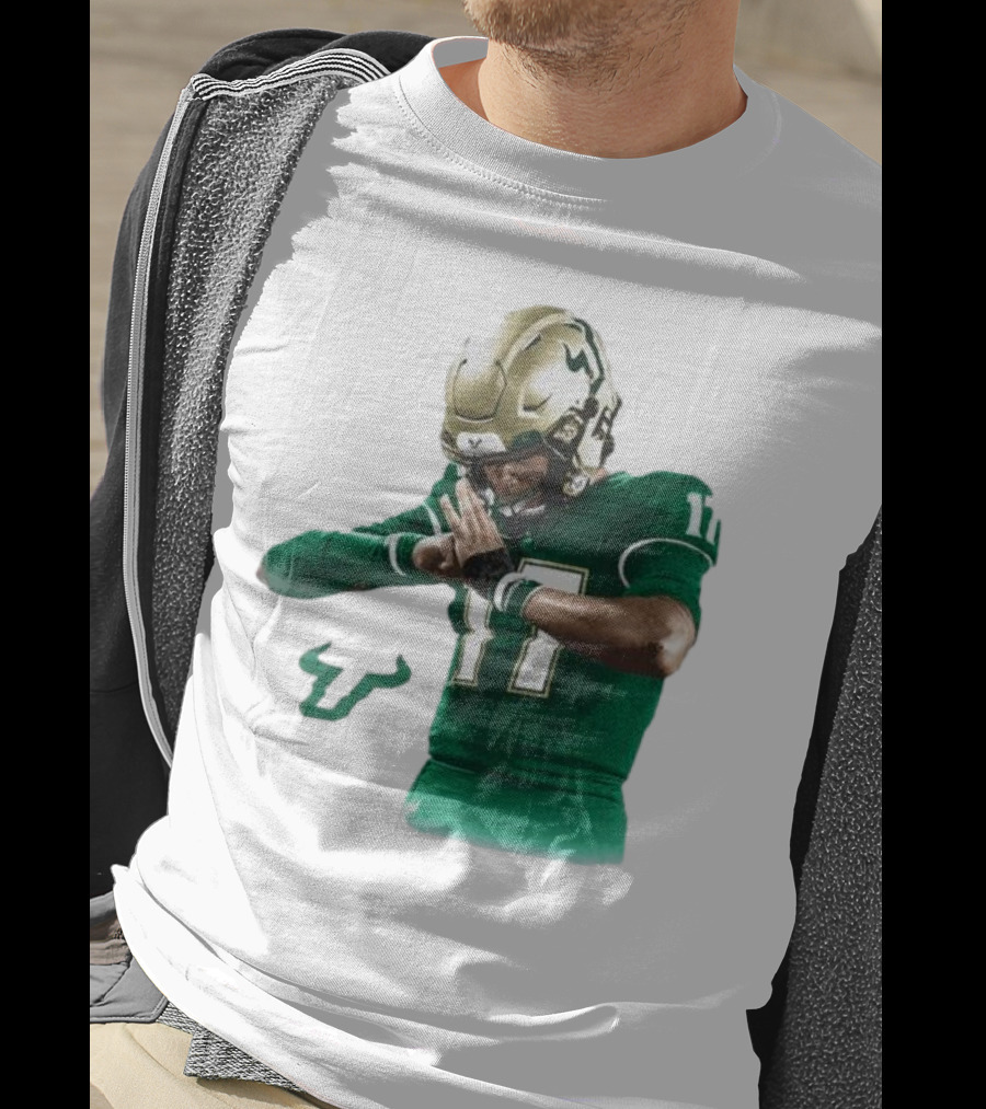 Byrum Brown South Florida Bulls Football 17 Green Jersey T-Shirt