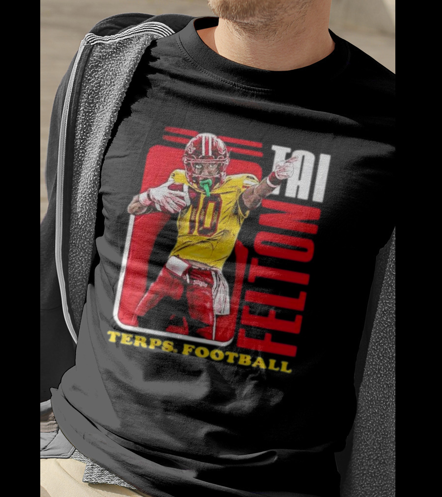 Tai Felton Terps Football Maryland Terrapins Retro 90s T-Shirt