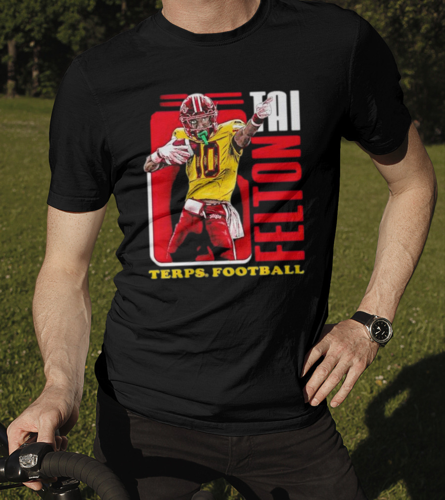 Tai Felton Terps Football Maryland Terrapins Retro 90s T-Shirt