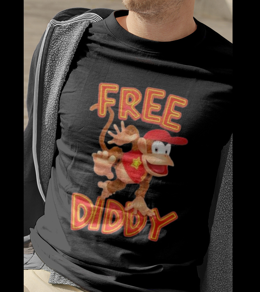 Free Diddy Kong Nintendo Character T-Shirt
