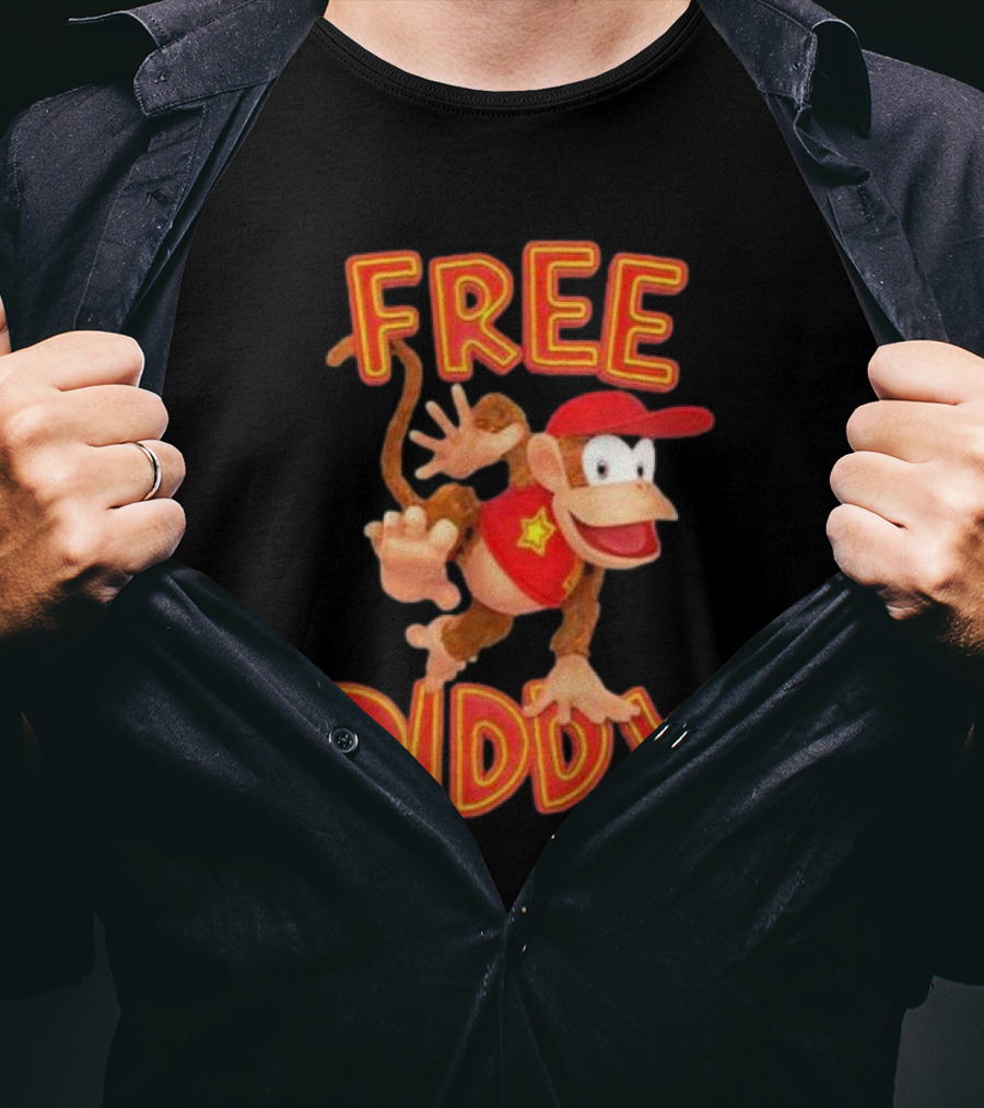 Free Diddy Kong Nintendo Character T-Shirt