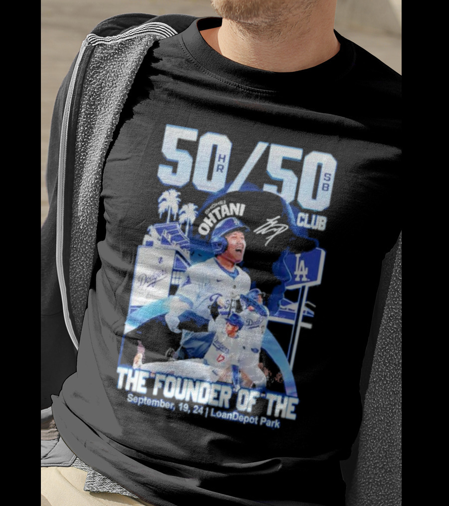 50 HR/50 SB Club Shohei Ohtani The Founder Of The September 19 24 LoanDepot Park T-Shirt