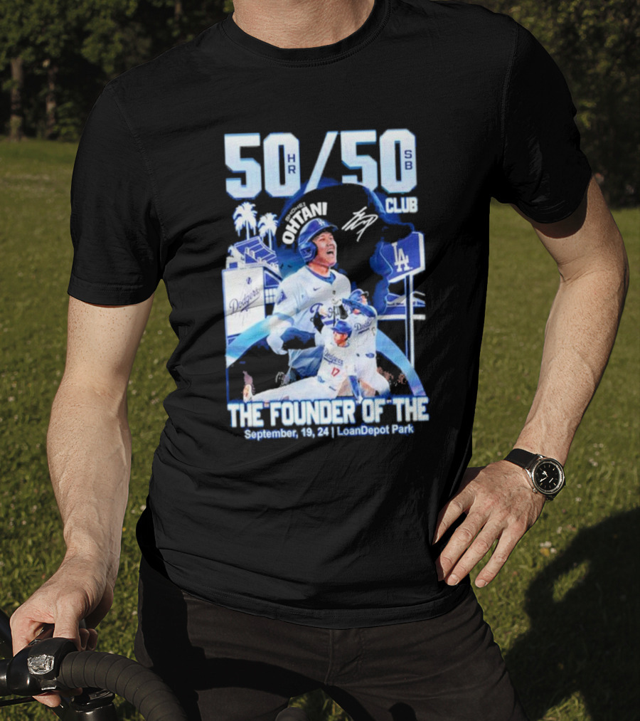 50 HR/50 SB Club Shohei Ohtani The Founder Of The September 19 24 LoanDepot Park T-Shirt