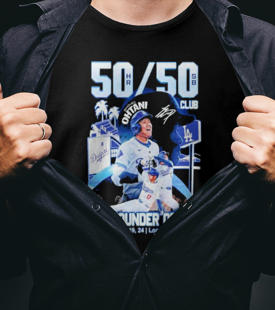 50 HR/50 SB Club Shohei Ohtani The Founder Of The September 19 24 LoanDepot Park T-Shirt