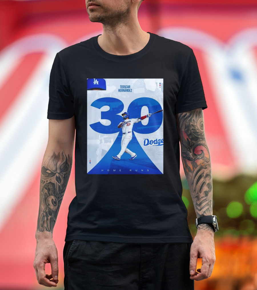 Teoscar Hernández Dodgers 30 Home Runs Season T-Shirt