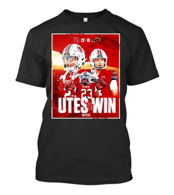 Utes Win 22-19 Over Oklahoma State In 2024 Football CFP Final T-Shirt